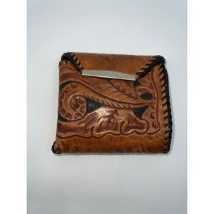 Vintage Ladies Handmade Leather Carry All Wallet